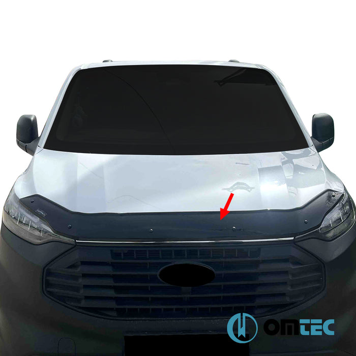 Bonnet Deflector (Black) ABS - Ford Tourneo Custom - VAN V710  - (2023-)