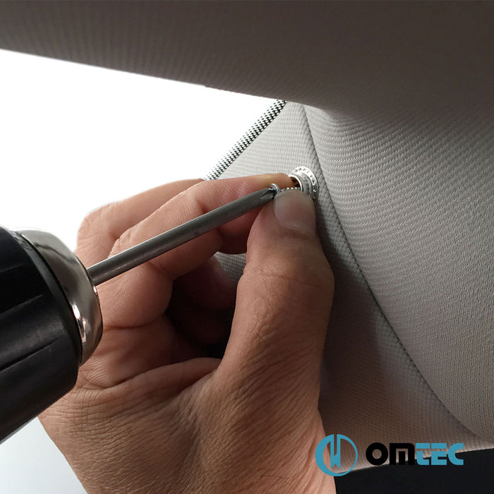 Camper Van Curtains w/Magnet (Black-Black) 3 Pcs. - Ford Transit Custom - VAN V710  - (2023-)