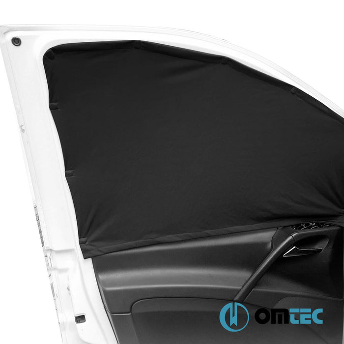 Camper Van Curtains w/Magnet (Black-Black) 3 Pcs. - Ford Tourneo Custom - VAN V710  - (2023-)