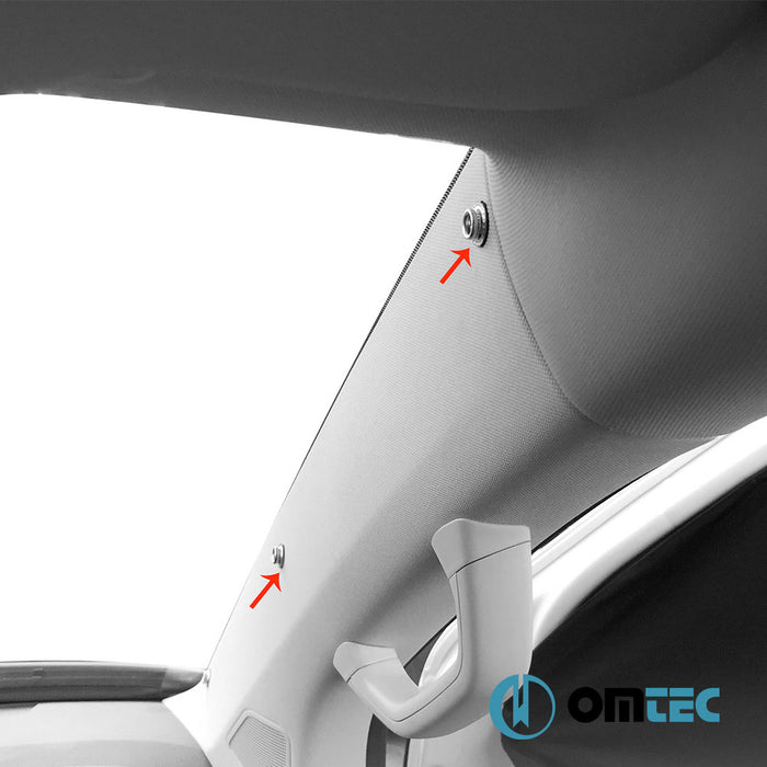 Camper Van Curtains w/Magnet (Black-Black) 3 Pcs. - Ford Tourneo Custom - VAN V710  - (2023-)