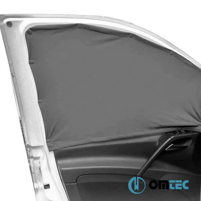 Camper Van Curtains w/Magnet (Grey-Black) 3 Pcs. - Ford Transit Custom - VAN V710  - (2023-)