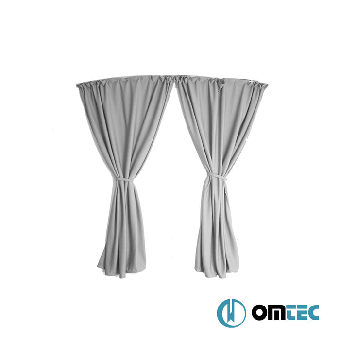 Rideaux sur Rails (Gris - Double Couche) Séparateur de Cabine - Ford Tourneo Custom - VAN V710  - (2023-)