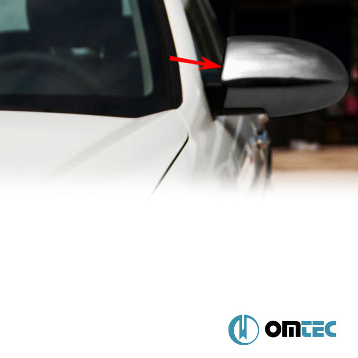 Mirror Cover 2 Pcs. ABS Dark Chrome - Hyundai Accent/Era - SD MC  - (2005-2010)