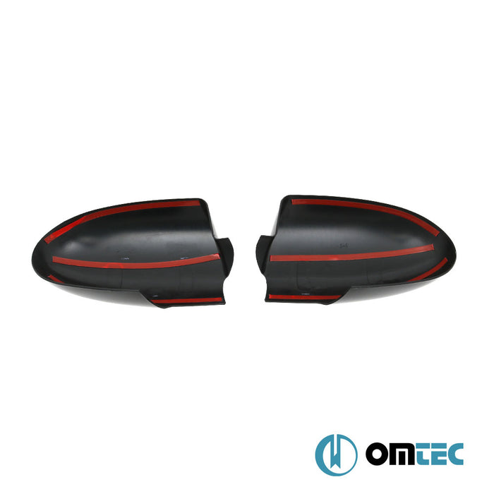 Mirror Cover 2 Pcs. ABS Piano Black - Hyundai Accent/Era - SD MC - (2005 - 2010)