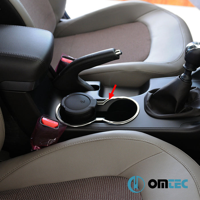 Cup Holder Frame S.Steel - Hyundai İx35 - SUV LM  - (2010-2015)