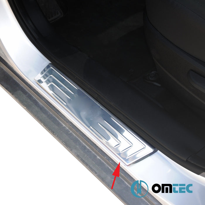 Seuil de porte : Baguettes chromées en inox- 4 pièces - Hyundai İx35 - SUV LM  - (2010-2015)