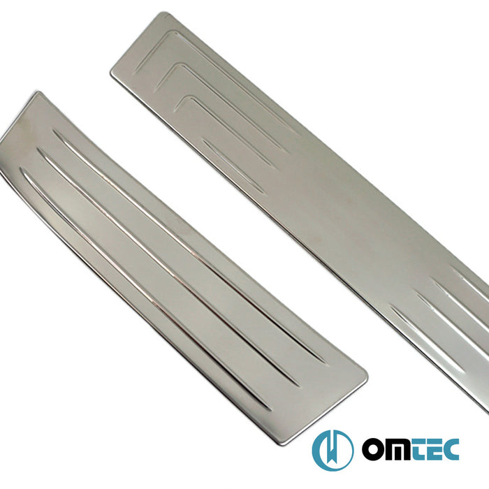 Seuil de porte : Baguettes chromées en inox- 4 pièces - Hyundai İx35 - SUV LM  - (2010-2015)