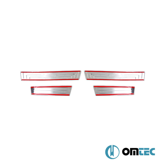 Seuil de porte : Baguettes chromées en inox- 4 pièces - Hyundai İx35 - SUV LM  - (2010-2015)