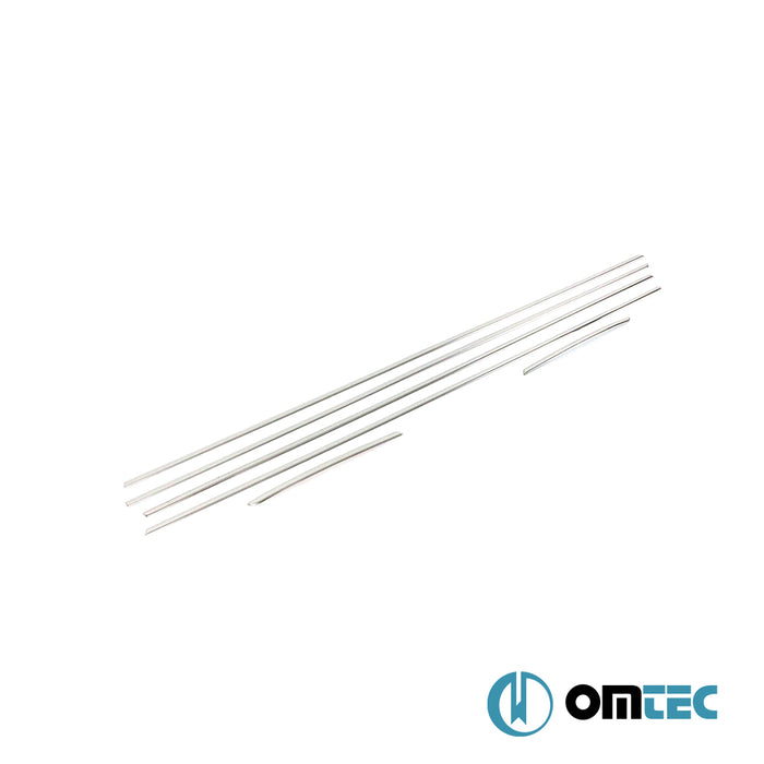 Contours de vitre latèrale - Baguettes chromées en inox- 6 pièces - Hyundai İ20 - HB 5D GB  - (2014-2020)