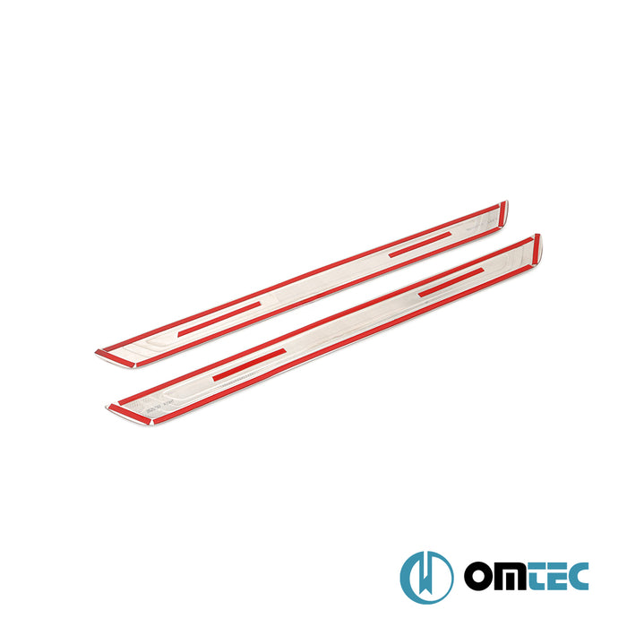 Seuil de porte : Baguettes chromées en inox- 2 pièces - Kia Cee'D - HB 5D JD  - (2012-2018)