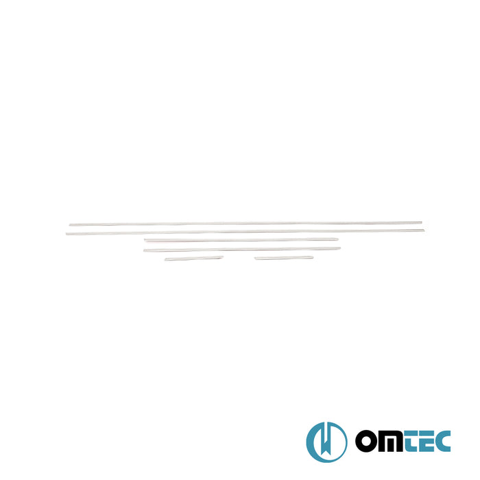 Contours de vitre latèrale - Baguettes chromées en inox- 6 pièces - Kia Rio - HB 5D UB  - (2011-2017)