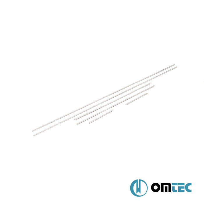Contours de vitre latèrale - Baguettes chromées en inox- 6 pièces - Kia Rio - HB 5D UB  - (2011-2017)