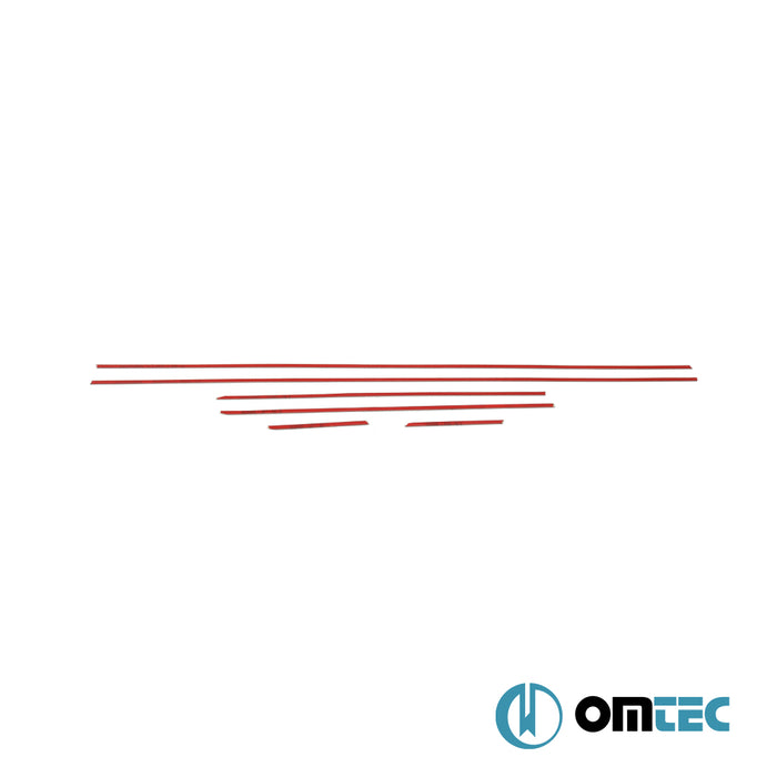 Contours de vitre latèrale - Baguettes chromées en inox- 6 pièces - Kia Rio - HB 5D UB  - (2011-2017)