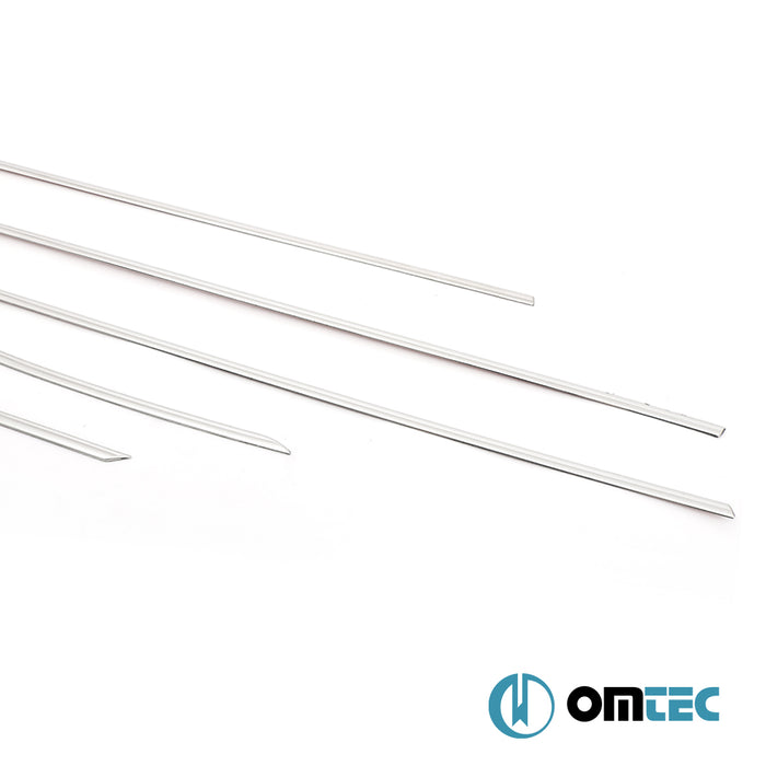 Contours de vitre latèrale - Baguettes chromées en inox- 6 pièces - Seat Leon - HB 5D 5F 1. VE 2. MAKYAJ - (2012-2017)