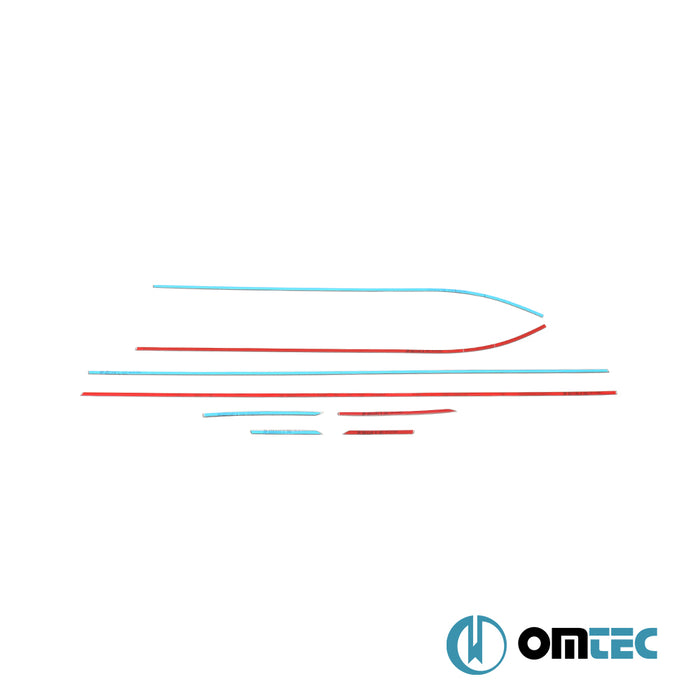 Contours de vitre latèrale - Baguettes chromées en inox- 6 pièces - Seat Leon - HB 5D 5F  - (2012-2019)