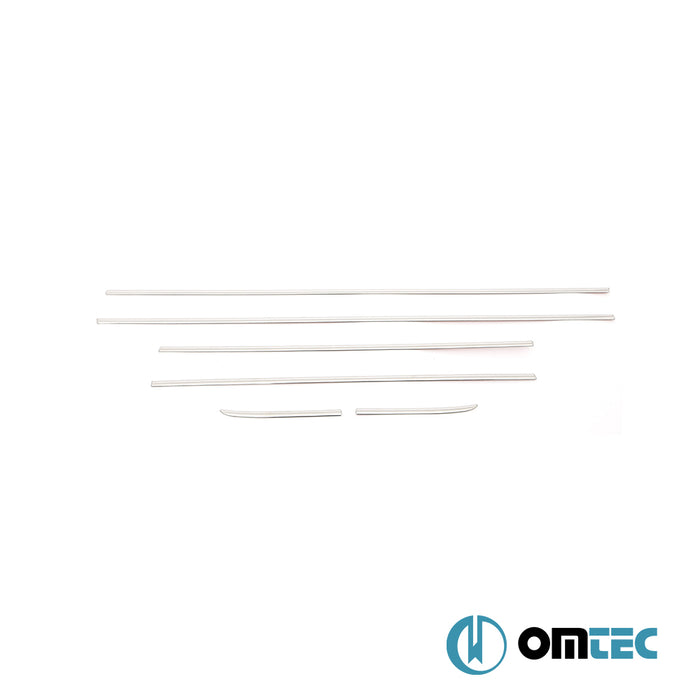 Contours de vitre latèrale - Baguettes chromées en inox- 6 pièces - Suzuki Celerio - HB 5D FE  - (2014-)
