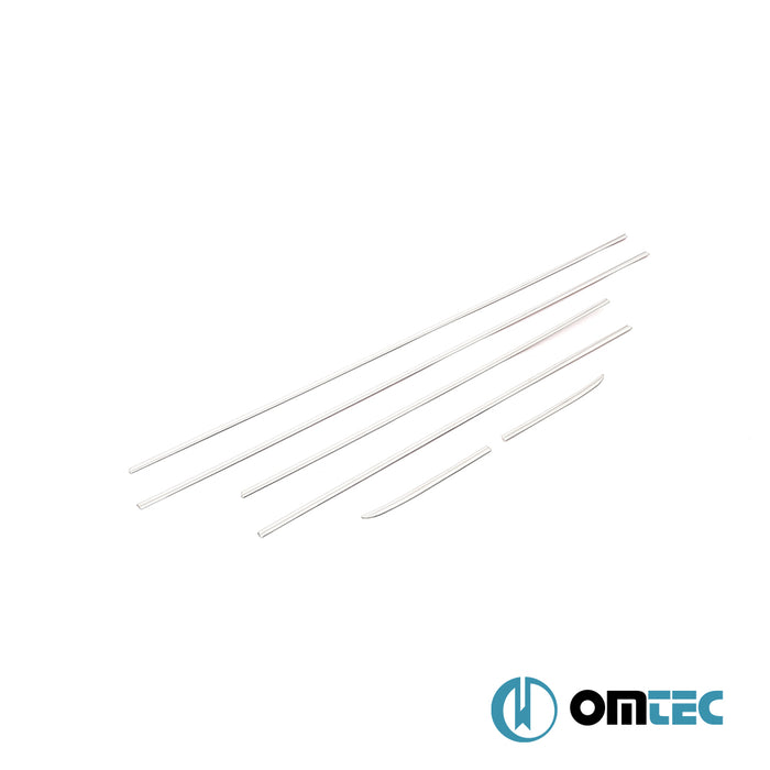 Contours de vitre latèrale - Baguettes chromées en inox- 6 pièces - Suzuki Celerio - HB 5D FE  - (2014-)