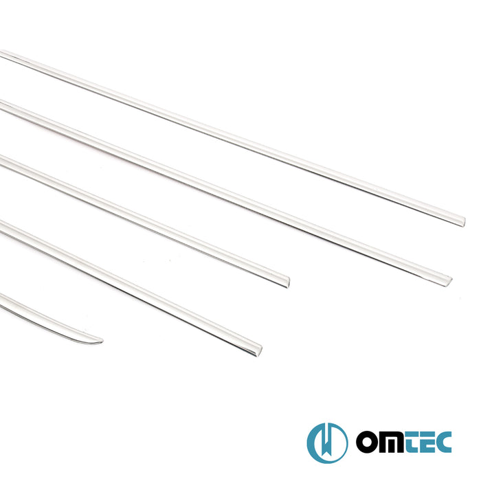 Contours de vitre latèrale - Baguettes chromées en inox- 6 pièces - Suzuki Celerio - HB 5D FE  - (2014-)