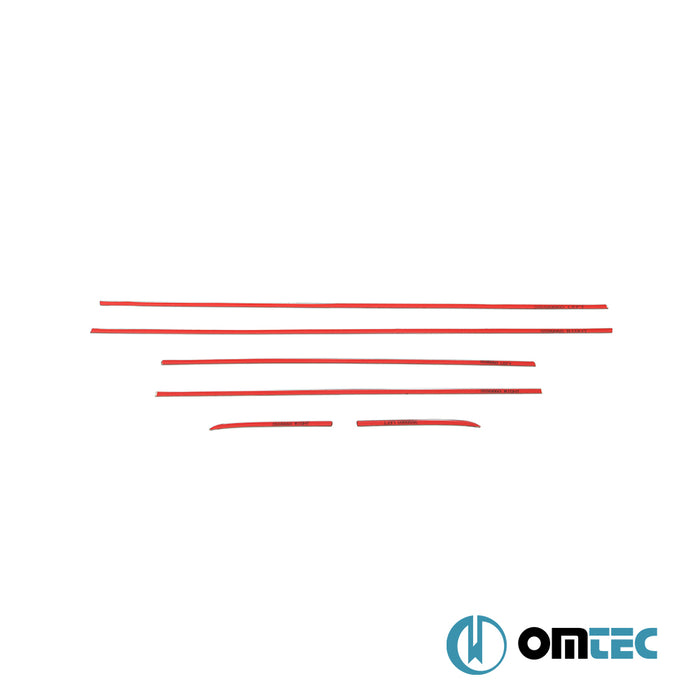 Contours de vitre latèrale - Baguettes chromées en inox- 6 pièces - Suzuki Celerio - HB 5D FE  - (2014-)