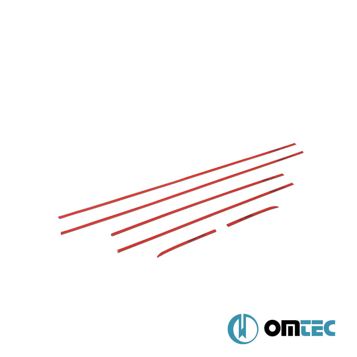 Contours de vitre latèrale - Baguettes chromées en inox- 6 pièces - Suzuki Celerio - HB 5D FE  - (2014-)