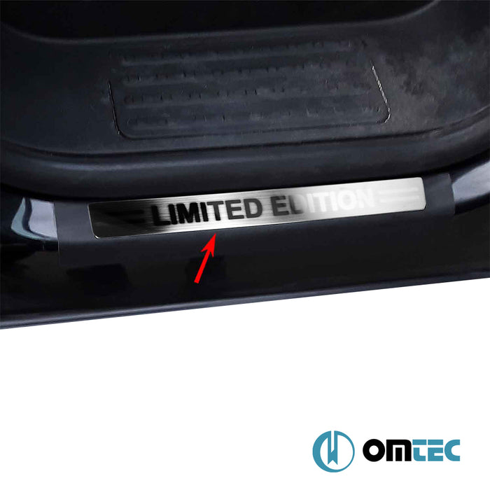 Seuil de porte - Edition : Baguettes chromées en inox- 2 pièces - Volkswagen T5 Transporter - VAN T5 FL - (2010-2015)