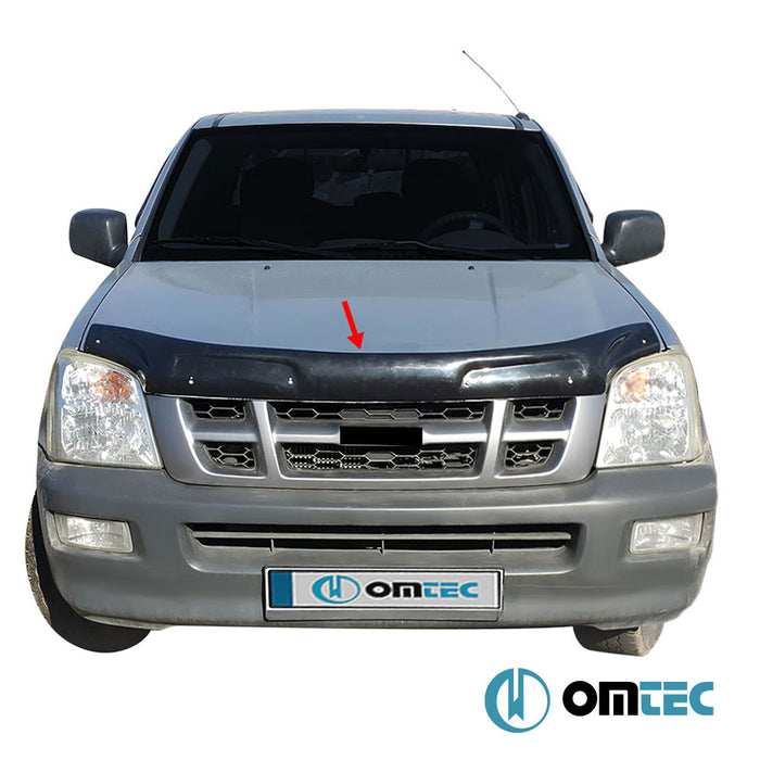 Bonnet Deflector (Black) ABS - Isuzu D-Max - PK RA/RC PRE-FL - (2002 - 2005)