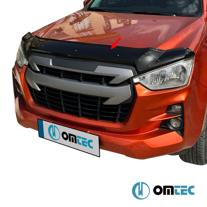 Kaput Rüzgarlığı (Siyah) ABS - Isuzu D-Max - PK RG  - (2019-)