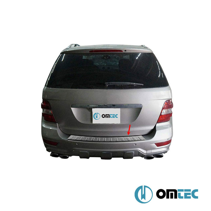 Rear Bumper Sill Cover S.Steel (Brushed) - Mercedes-Benz M-Class - SUV W164 - (2006 - 2011)