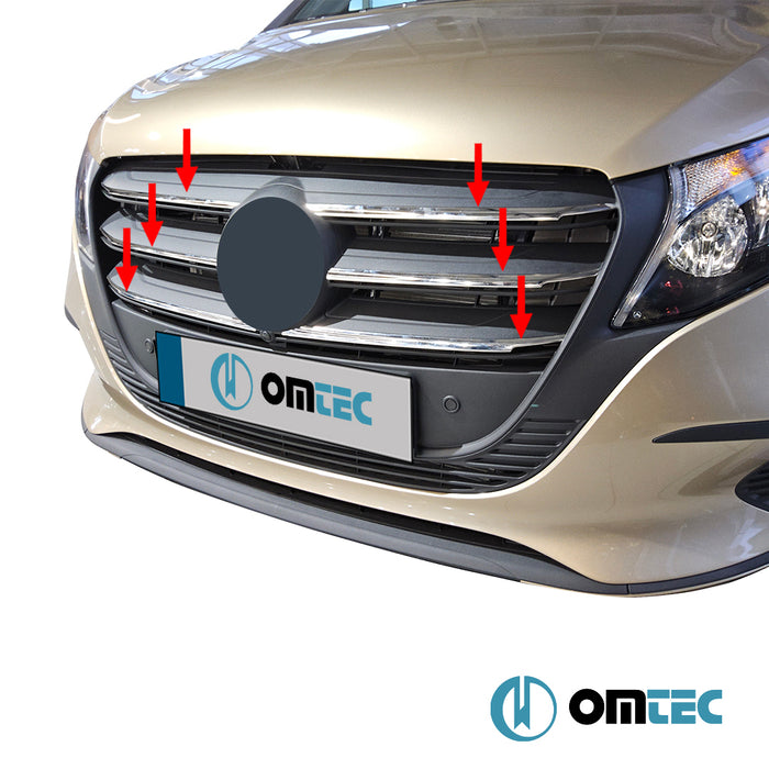 Ön Panjur 6 Prç. P.Çelik (Parlak)  - Mercedes-Benz Vito - VAN W447 FL II - (2024-)