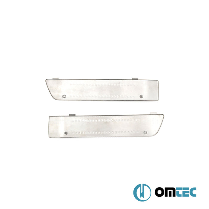 Seuil de porte - Line : Baguettes chromées en inox- 2 pièces - Iveco Stralis Hi-Way - LDT I FL - (2014-2019)