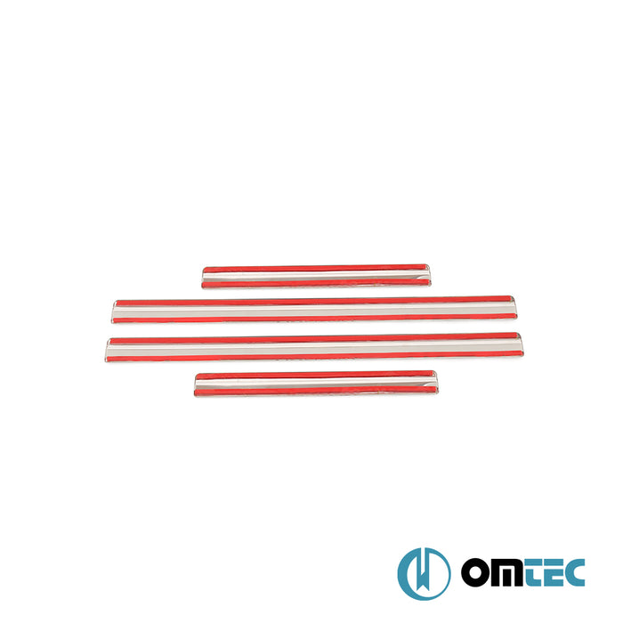 Line (Salomon) Door Sill Covers 4 Pcs. S.Steel - Nissan Navara - PK D40  - (2005-2015)