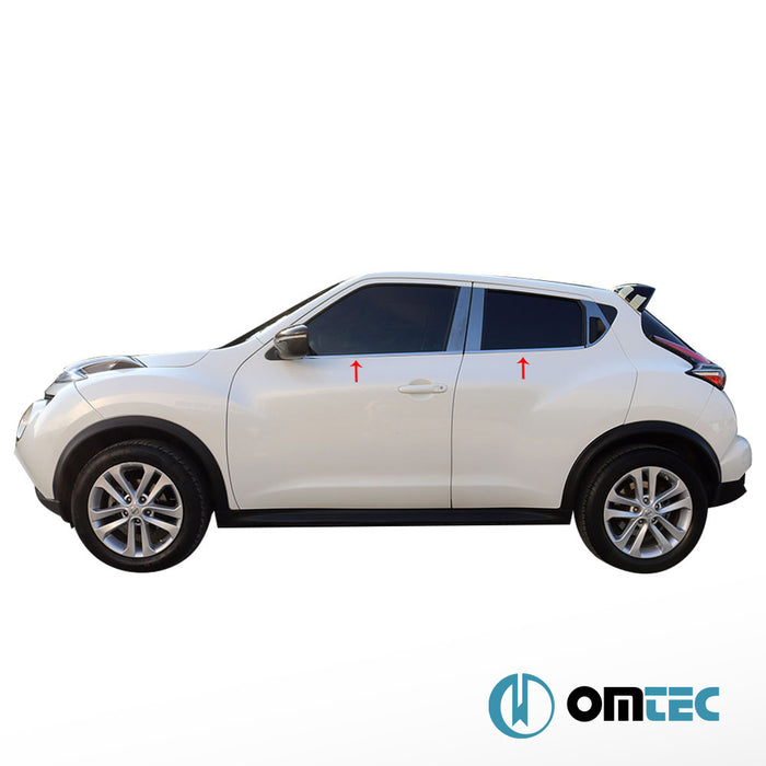 Cam Çıtası 4 Prç. P.Çelik (Parlak) - Nissan Juke - SUV F15 - (2011 - 2019)