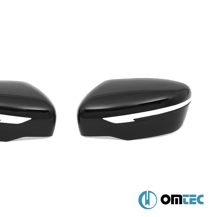 Mirror Cover 2 Pcs. ABS Piano Black - Nissan Qashqai - SUV J11 - (2014 - 2021)