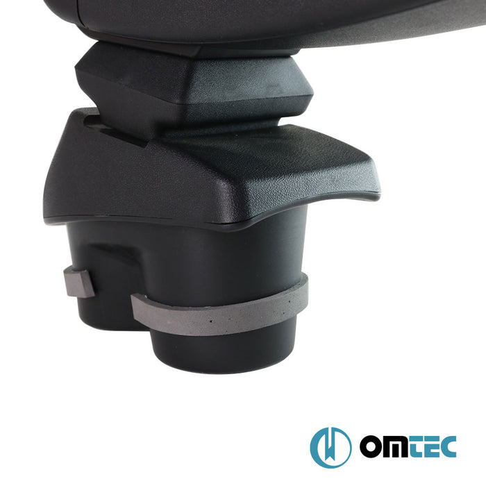 Armrest Box V2 (Leatherette+Sliding+ABS Adapter) Black - Opel Corsa - HB 3D X15 - (2015 - 2019)