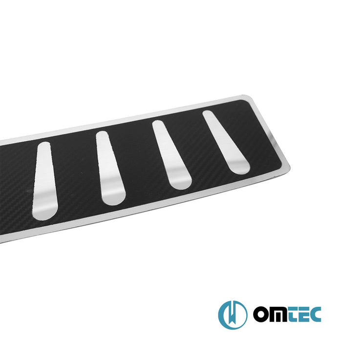 Pare chocs arrière - Seuil chromé en inox (Feuille de Carbone) - Opel Corsa - HB 5D G2J0 FL - (2023-)