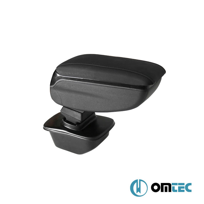 Armrest Box V2 (Leatherette+Sliding+Vacuum Adapter) Black - Peugeot 307 - HB 3D I - (2001 - 2008)