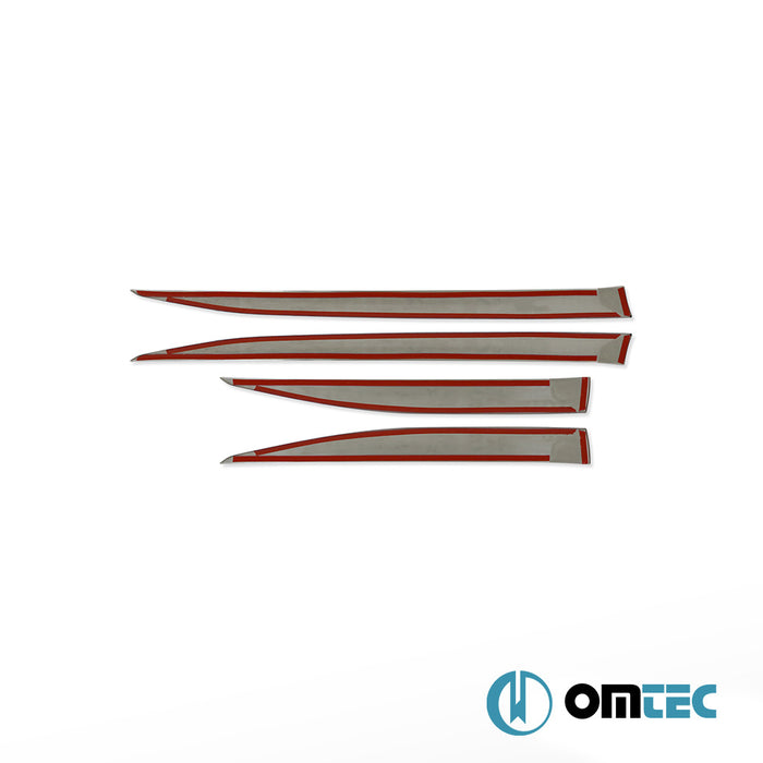 Side Door Streamer 4 Pcs. S.Steel (Gloss)  - Peugeot E-2008 - SUV P24  - (2023-)