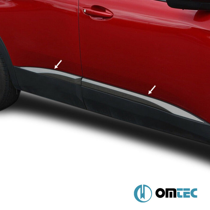 Yan Kapı Çıtası 4 Prç. P.Çelik (Siyah) - Peugeot E-2008 - SUV P24  - (2023-)