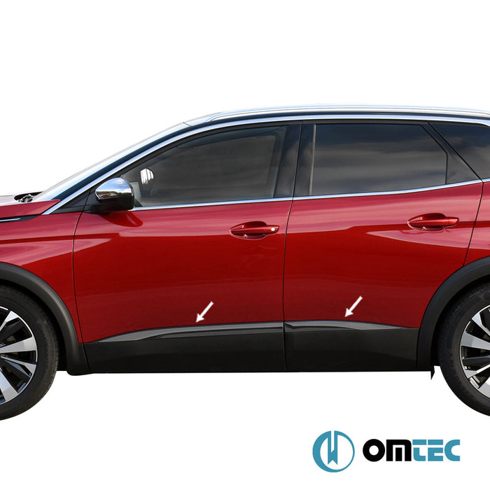 Yan Kapı Çıtası 4 Prç. P.Çelik (Siyah) - Peugeot E-2008 - SUV P24  - (2023-)