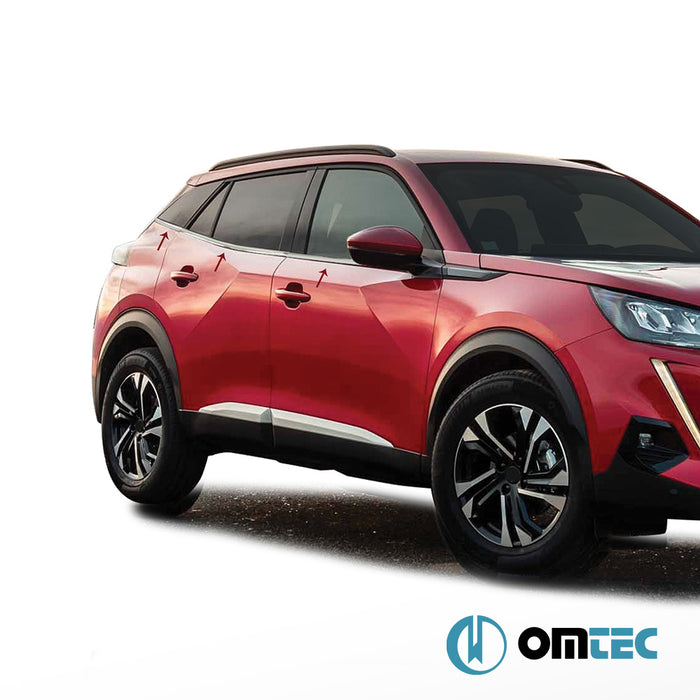 Cam Çıtası 6 Prç. P.Çelik (Parlak)  - Peugeot E-2008 - SUV P24  - (2023-)