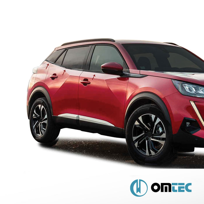 Cam Çıtası 6 Prç. P.Çelik (Siyah) - Peugeot E-2008 - SUV P24  - (2023-)