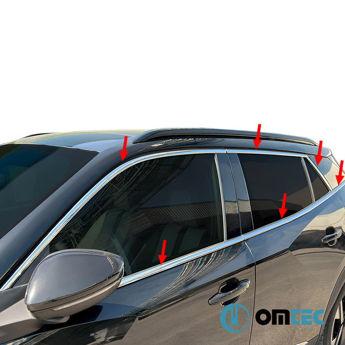 Cam Çerçevesi 12 Prç. P.Çelik (Parlak)  - Peugeot E-2008 - SUV P24  - (2023-)