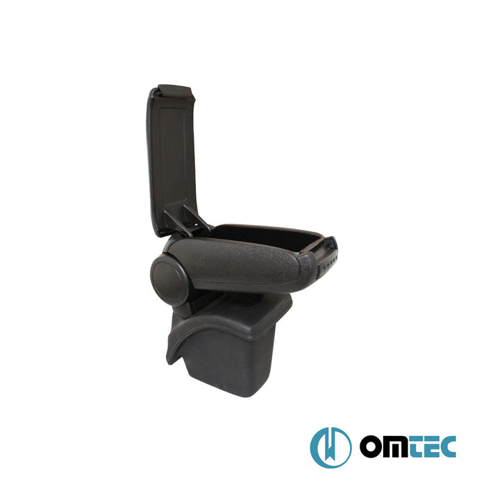 Armrest Box V1 (Leatherette+ABS Adapter) Black - Renault Megane - HB 3D II  - (2002-2009)