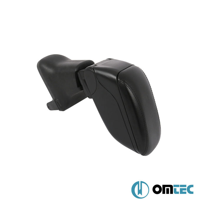 Armrest Box (Leatherette+Sliding+ABS Adapter) Black - Renault Clio - HB 5D BH - (2012 - 2018)