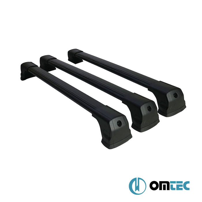 Barres de Toit Transversales (Noir-V3) LITE 3 Pcs. Alu. - Renault Trafic - VAN X82  - (2014-)