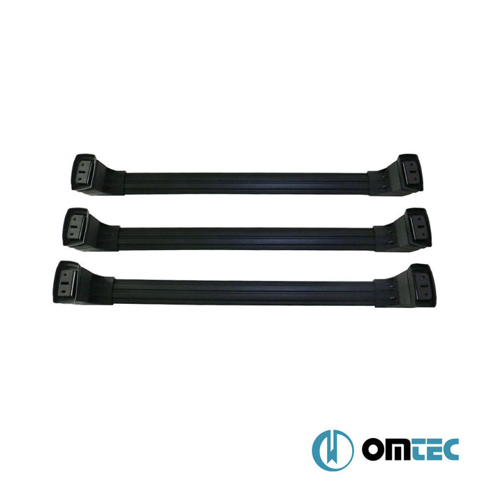 Barres de Toit Transversales (Noir-V3) LITE 3 Pcs. Alu. - Renault Trafic - VAN X82  - (2014-)