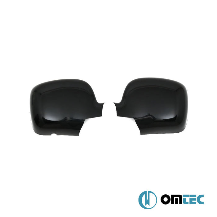 Mirror Cover 2 Pcs. ABS Piano Black - Renault Kangoo - MVN FC PRE-FL - (2008 - 2013)