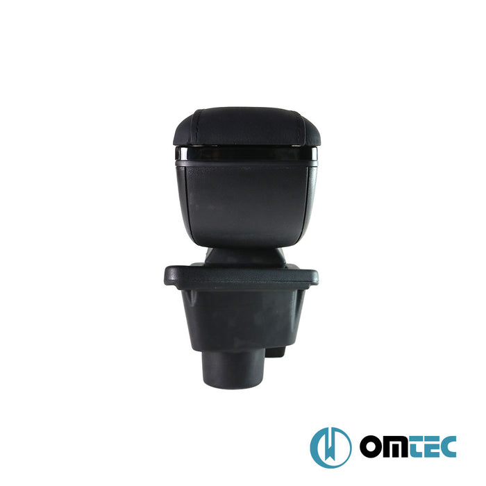 Armrest Box V2 (Leatherette+Sliding+ABS Adapter) Black - Renault Megane - SD IV - (2016 - )