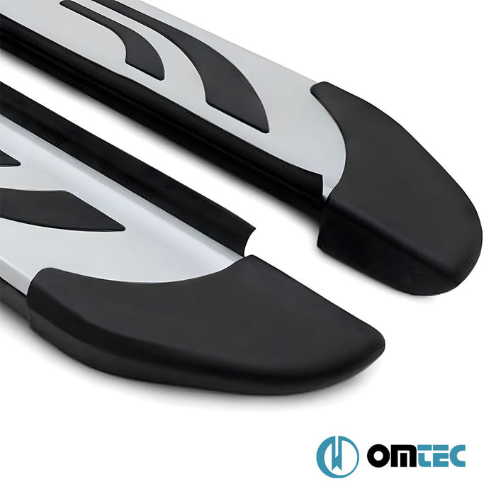 Side Step (FABA-Silver-Black) 2 Pcs. L1 - Mercedes-Benz Citan - MVN W420  - (2021-)