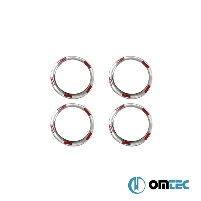 Feu anti brouillard - Contours chromé en inox  - 4 pièces - Scania R-Series - TRUCK I  - (2004-2017)